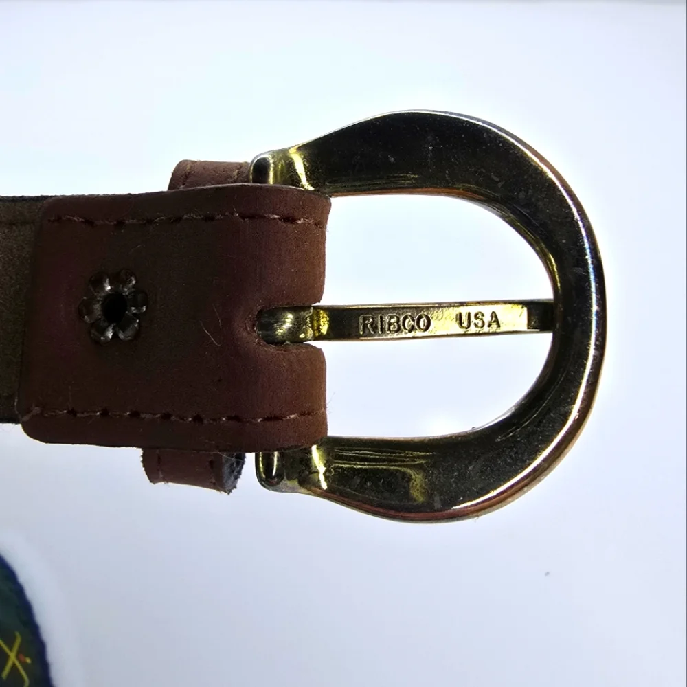 Vintage Ribco USA Boys Golf Theme Belt